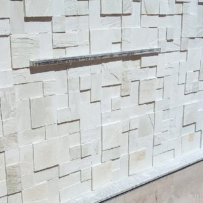 Pedra Decorativa Parede Externa Cristalina - Pedras Decorativas para Muros  - Versato Acabamentos Porcelanato em Goiânia